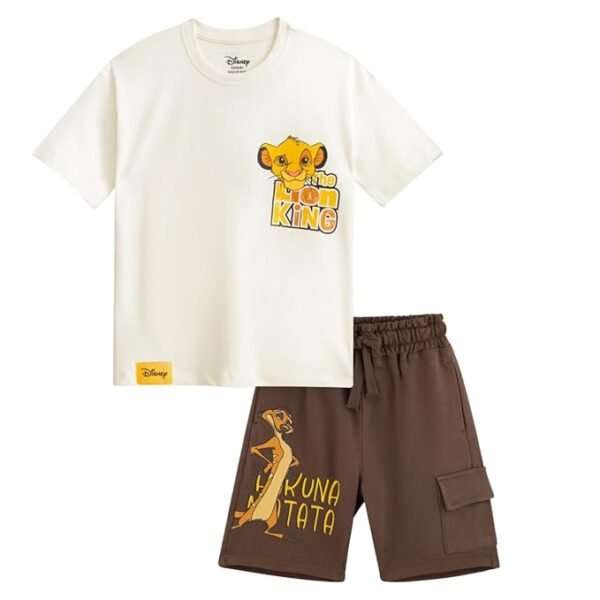 Nap Chief Kids Cotton Official Cartoon Characters Boys & Girls Co ord Sets, T Shirt and Shorts for Casual Wear