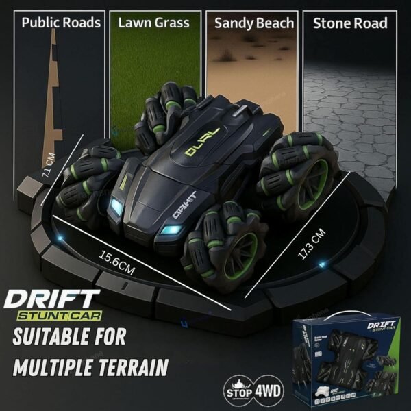 GRAPHENE 4X4 Remote Control Drift Stunt Car 4WD Racing Fall Resistant RC Car 360° Rotating Dual-Sided Climbing High-Speed ​​Tumbling Cross-Country Battle Off-Road Rechargeable Adult Boy Girl